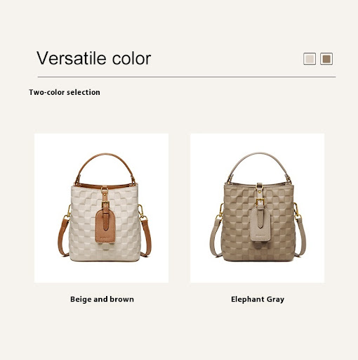 Title 17, Cowhide Bucket Niche Design Shoulder Commuter C...