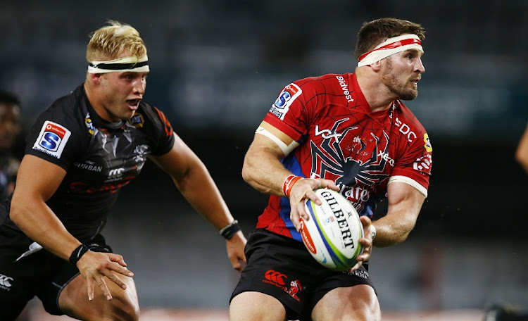 Jaco Kriel of the Emirates Lions during the Super Rugby Unlocked match between Cell C Sharks and Emirates Lions at Jonsson Kings Park on October 09, 2020 in Durban, South Africa.