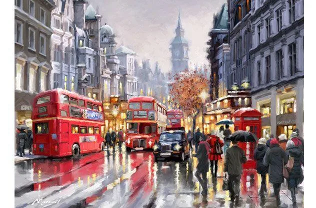 5D Elmas Boyama Londra Paris Yetişkinler için rahatlatıcı sanat seti Evinizi parlayan elmaslarla süsleyin Parlak sanat eserleri yaratın