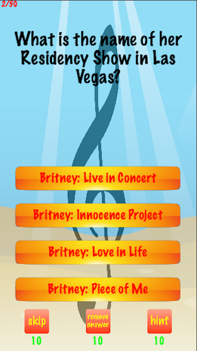 Trivia for Britney Spears