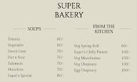 Super Bakery menu 1