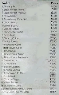 Cakes & Bakes menu 2