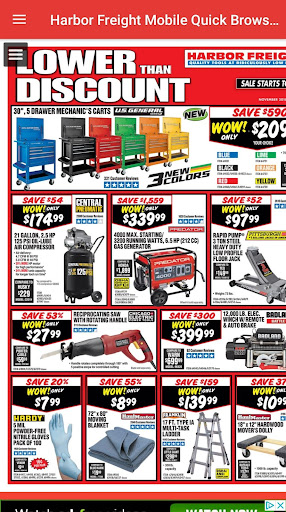 Harbor Freight Mobile Quick Browser