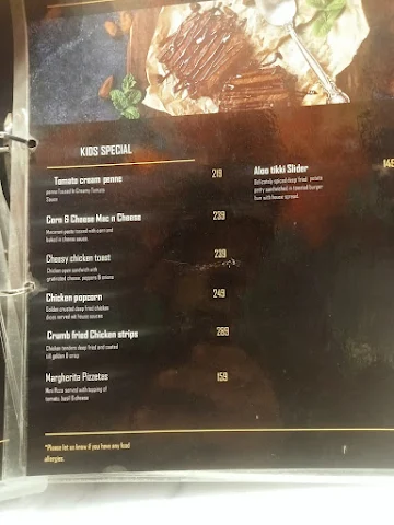 ZOCA Cafe menu 