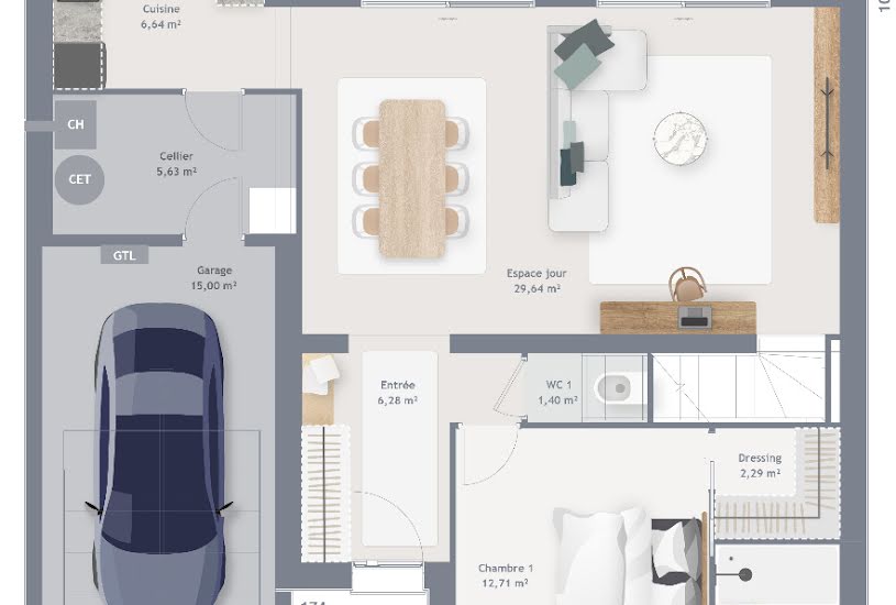  Vente Terrain + Maison - Terrain : 600m² - Maison : 120m² à Meaux (77100) 