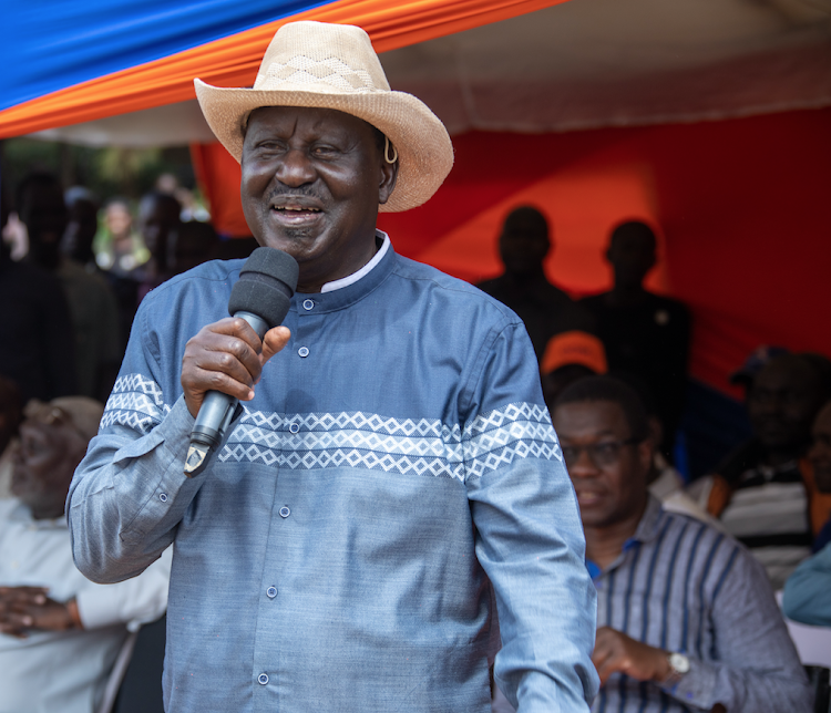 ODM Leader Raila Odinga in Kibra on March 9, 2024