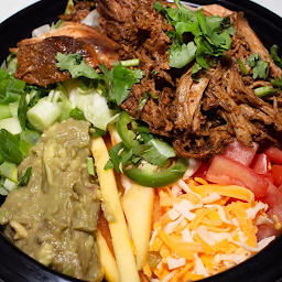 Spicy Pulled Pork Burrito Bowl