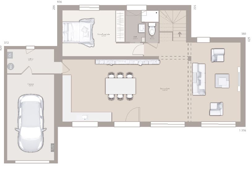  Vente Terrain + Maison - Terrain : 654m² - Maison : 140m² à Chambles (42170) 