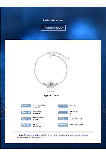 Title 7, Summer 925 Sterling Silver Diamond Bracelet Spa...