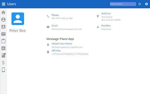 Message Plane CRM Integration