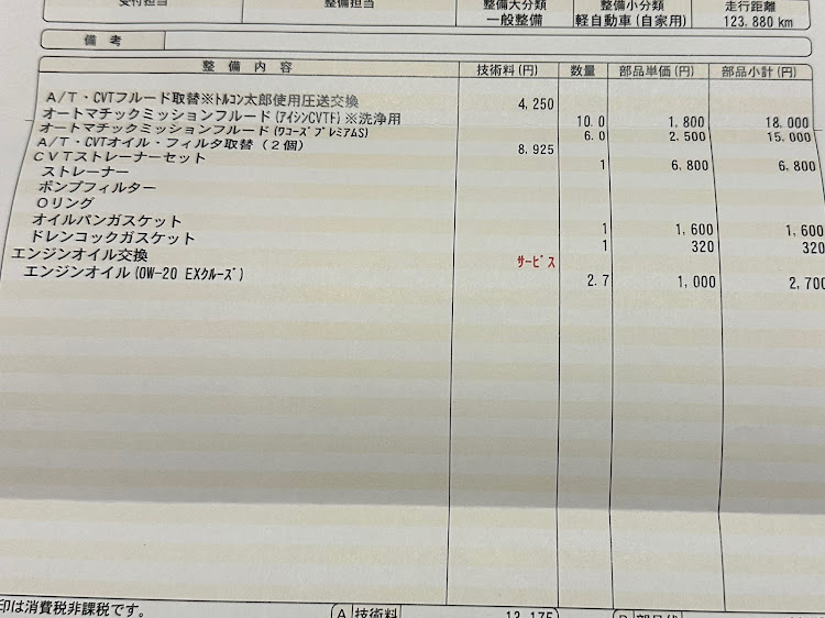 ハスラーのぱん記録簿・オイル交換に関するカスタム事例の投稿画像2枚目