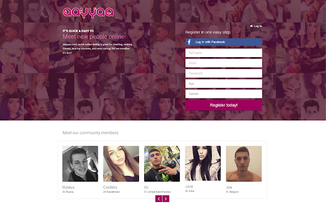 aayyaa| Social Online Dating Community chrome extension