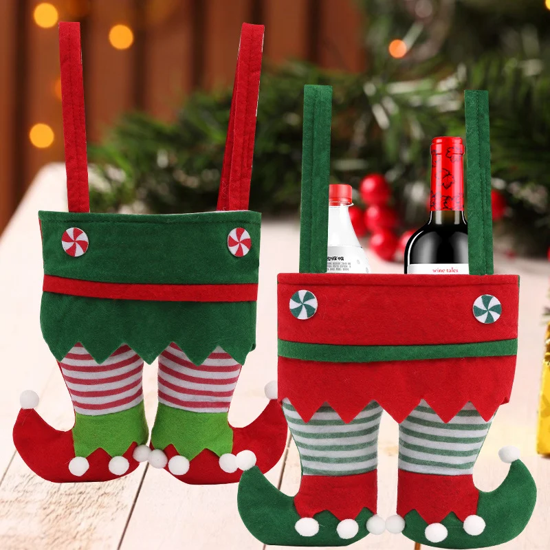 Bolsa de Regalo de Dulces de Elfo de Decoración Navideña Perfecta para Rellenar con Caramelos y Sorprender a Niños en Navidad.