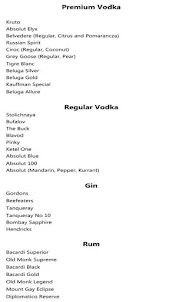 Ira - The Waterside Bar - ITC Maurya menu 2