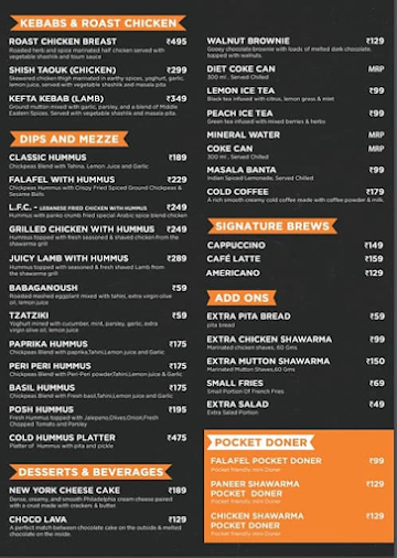 Doner & Gyros menu 