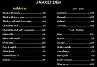 Shakes Den menu 2