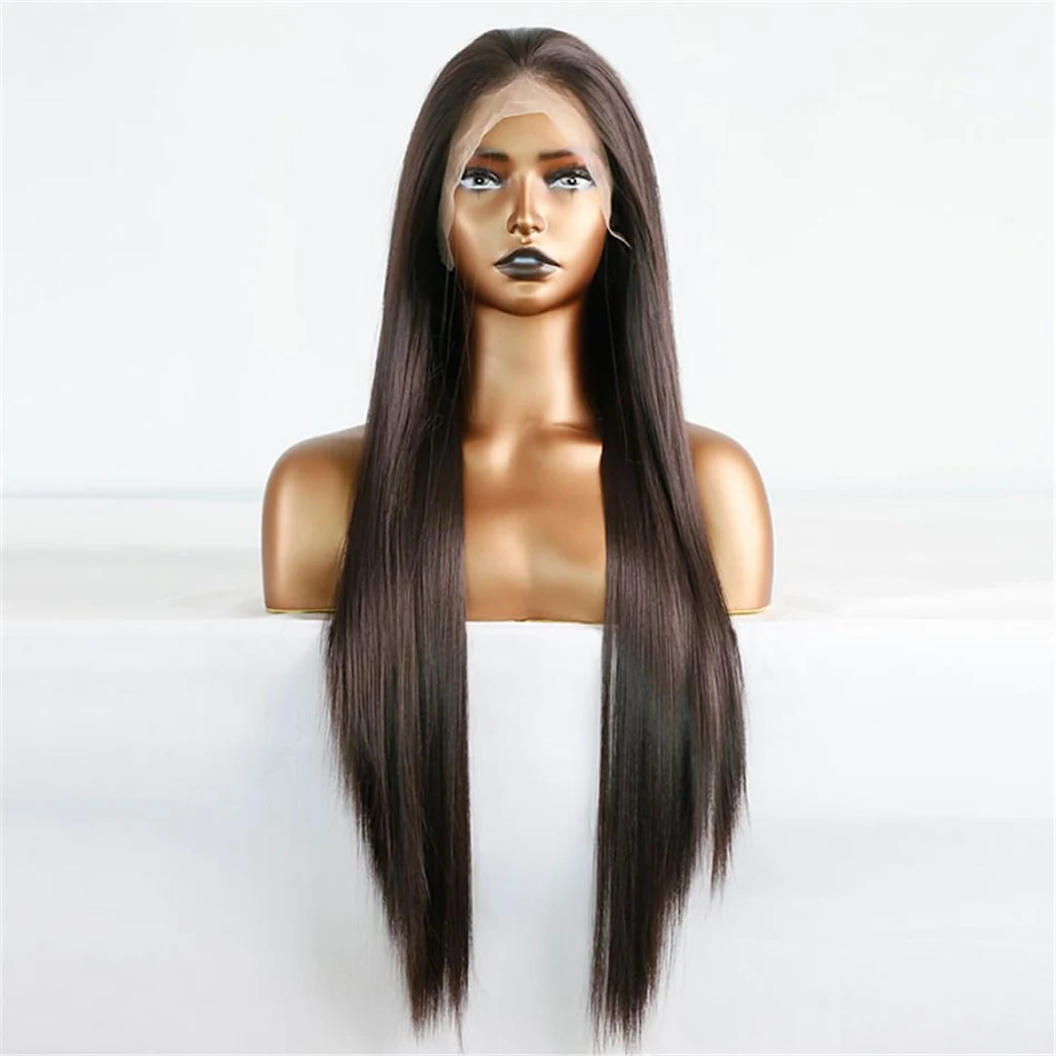 Internet Hot Wig 13X4 High-temperature Fiber Front Lace Wig offers a natural look, easy styling, and comfortable wear fo
