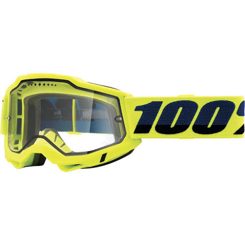 100% Accuri 2 Enduro MTB Goggles - Flourescent Yellow/Clear