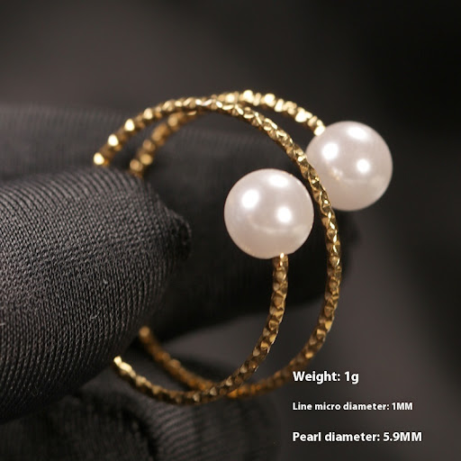Title 2, Pearl Simple Bracelet Open Multilayer Simplicit...