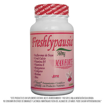 Freshlypausia Isoflavonas de Soya 560 mg Natural Freshly Frasco x 50 Cápsulas  