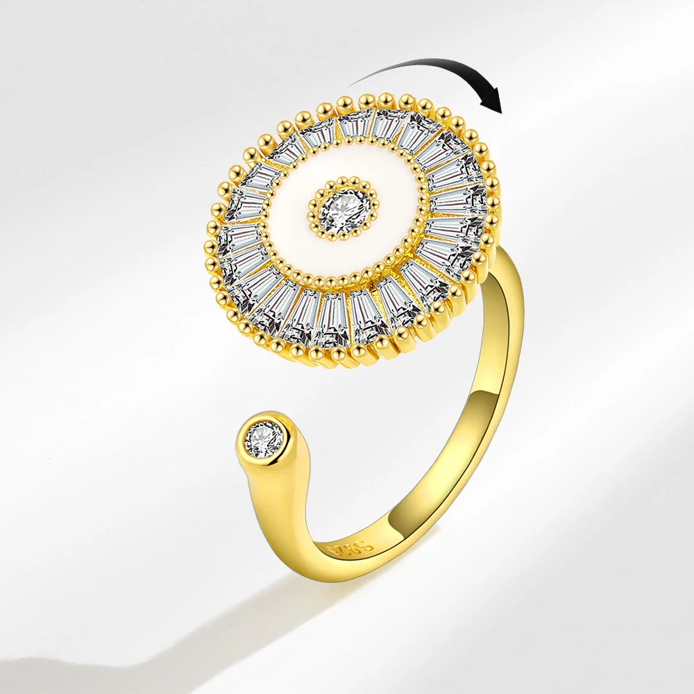 Title 4, Anillo giratorio de diamantes tipo placa circul...
