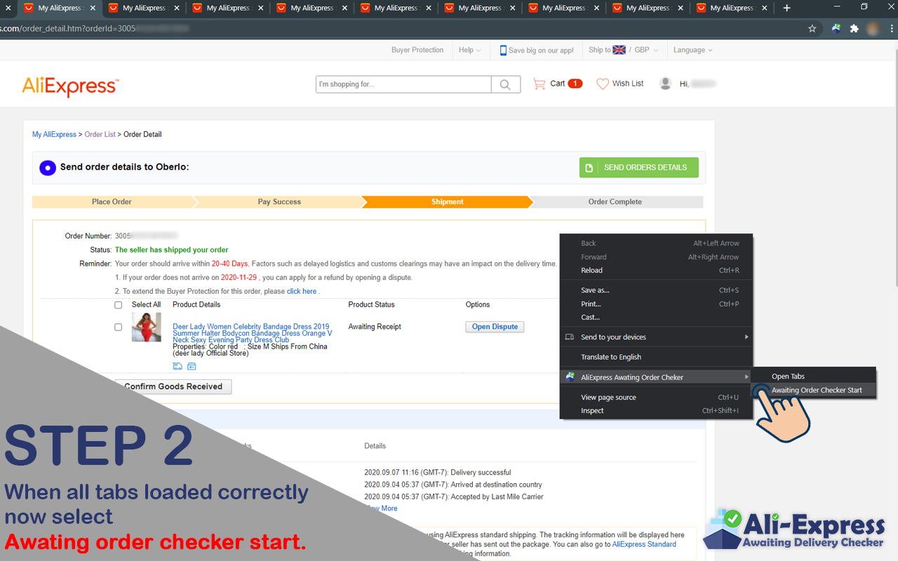 Ali-Express Awaiting Delivery Checker Preview image 1