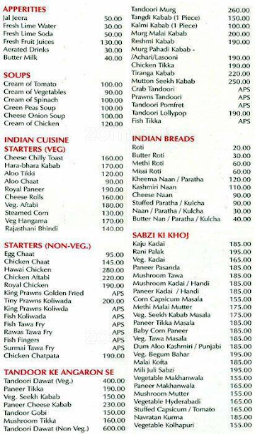 Niranjan Dining Bar menu 