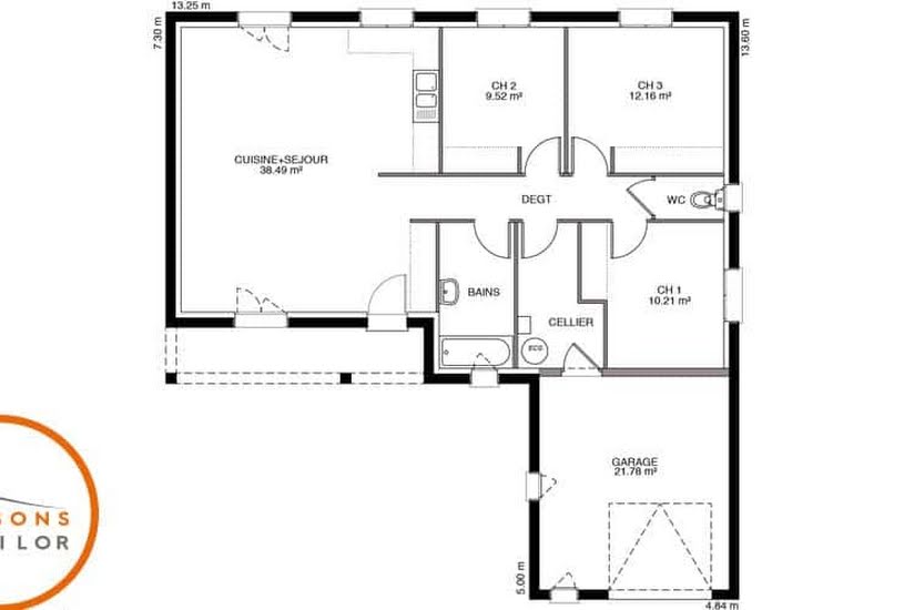  Vente Terrain + Maison - Terrain : 586m² - Maison : 108m² à Serre-lès-Sapins (25770) 