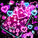 Neon hearts live wallpaper icon