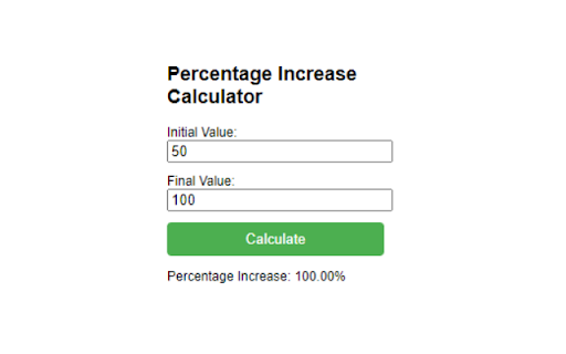 Percentage Increase Calculator