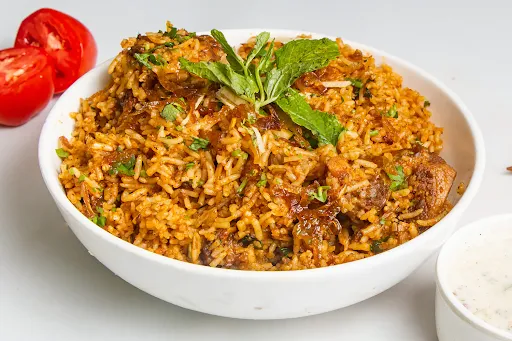 Chicken Keema Zafrani Biryani With Gravy