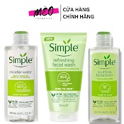 Combo Tẩy Trang, Nước Hoa Hồng, Sữa Rửa Mặt Simple