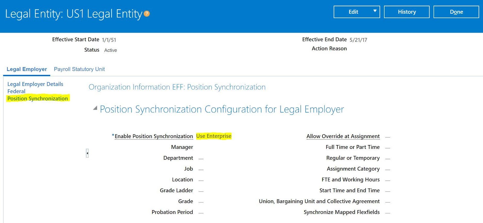 oracle synchronize person assignments from position