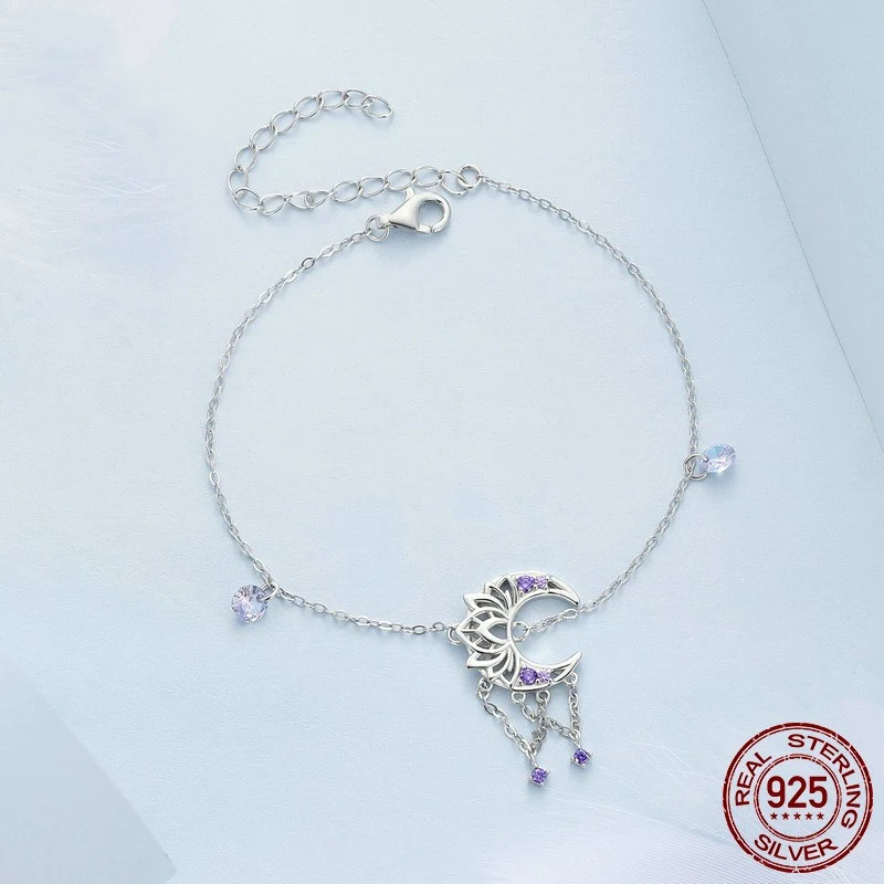 Title 3, Bracelet Attrape-rêves Lune Argent Sterling Som...