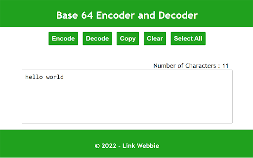 Base Encoder and Decoder Number Characters Webbie 