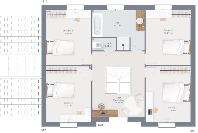  Vente Terrain + Maison - Terrain : 700m² - Maison : 155m² à Champenard (27600) 