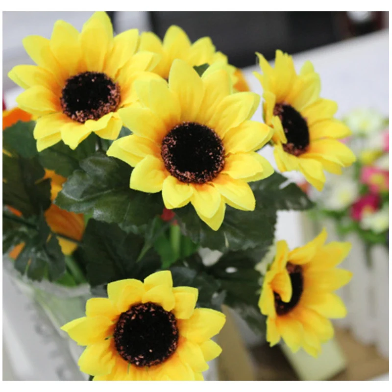 Title 1, Bouquet de fausses fleurs de tournesol décorati...