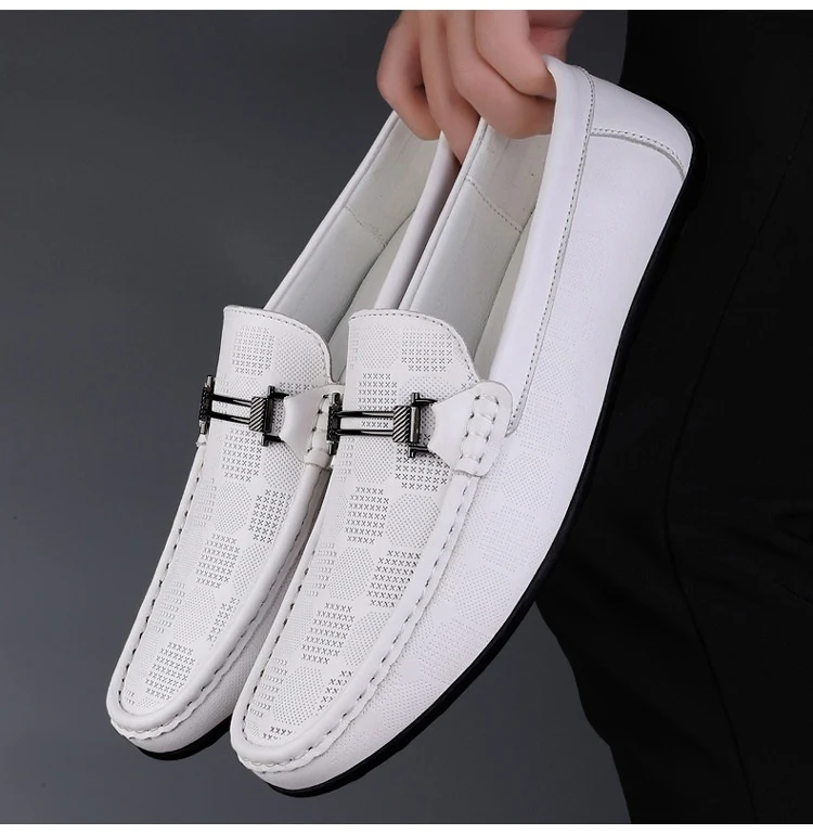 Eleganckie skórzane buty biznesowe dla mężczyzn, wykonane z wysokiej jakości skóry bydlęcej, miękka skórzana podeszwa, idealne do biura.