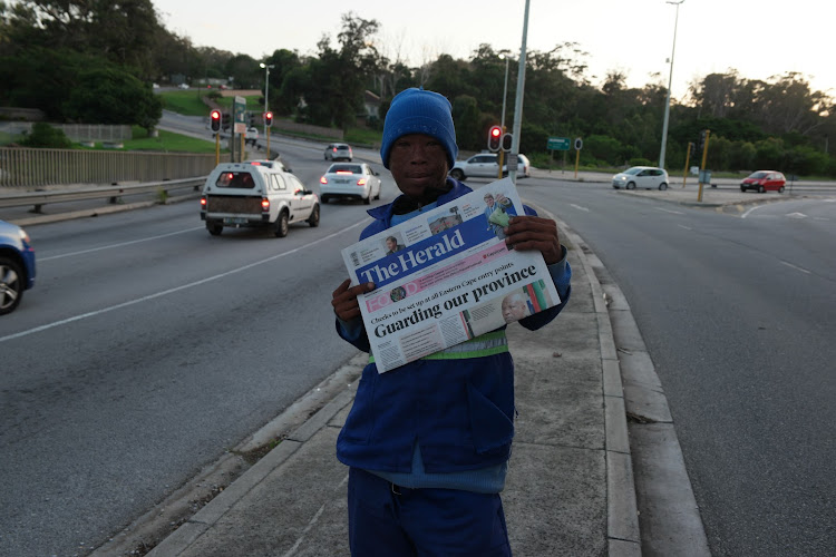 Newspaper vendor Rayno Terblanche is a familiar sight in Kragga Kamma Road every day