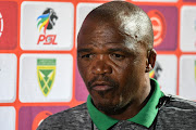 Baroka FC coach Thoka Matsimela during post match interviews during the Absa Premiership match between Golden Arrows and Baroka FC at Sugar Ray Xulu Stadium on January 08, 2020 in Durban, South Africa. 