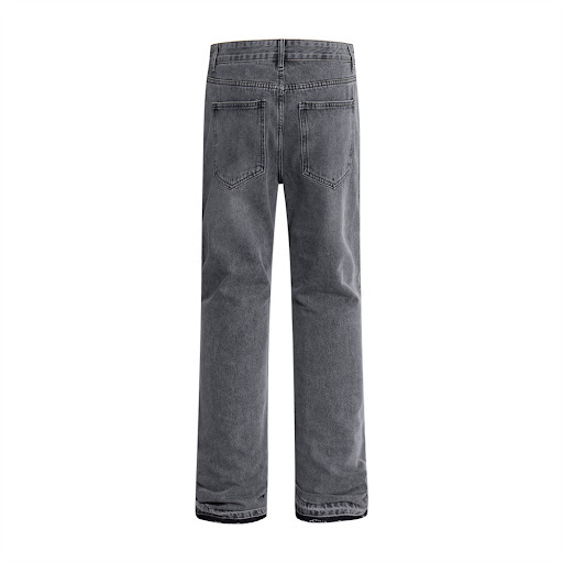 Title 10, Mens Punk Distressed Wash Raw Edge Denim Trous...