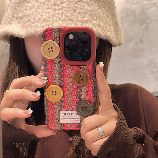 Title 5, Autumn and Winter INS Sweater Button Phone Case...