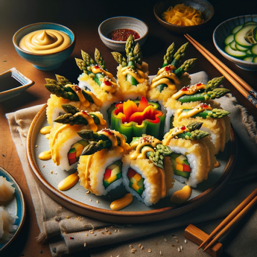 Asparagus Tempura Sushi