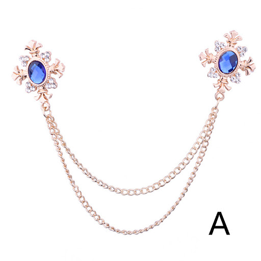 Title 1, Fringed Rhinestone Cross Collar Chain Accessori...