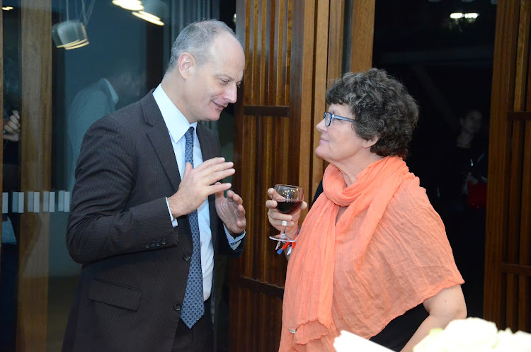 UN deputy representative Jean Pierre Avannier and French Red Cross Foundation vice president Dr Francoise Fromageau