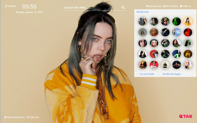 Billie Eilish Wallpapers HD for New Tab