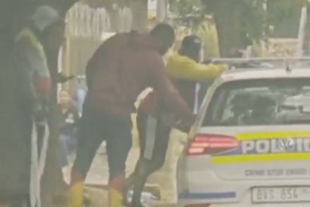 A community member captured a video of a civilian allegedly paying a bribe to a police officer in Kempton Park.