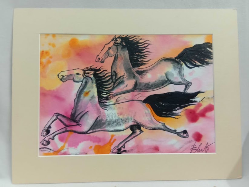 Handpainted Horse Painting for Home Decor