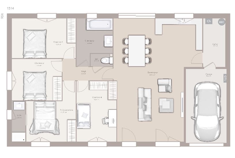  Vente Terrain + Maison - Terrain : 417m² - Maison : 103m² à Bas-en-Basset (43210) 