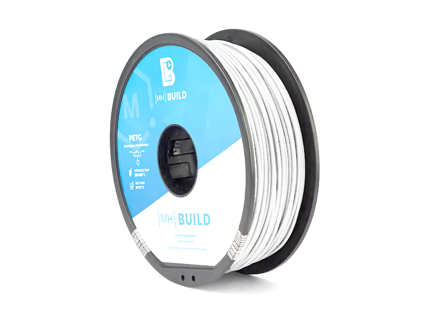 White MH Build Series PETG Filament - 2.85mm (1kg)